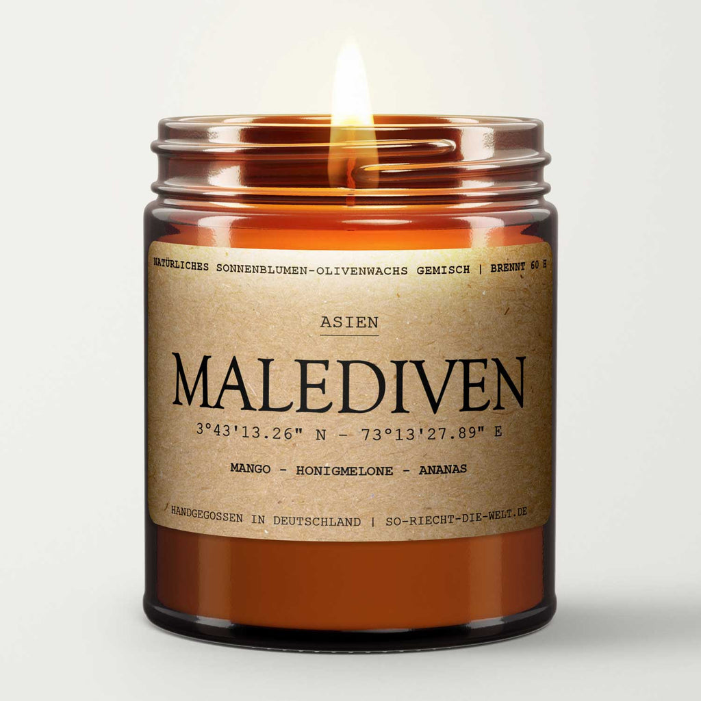 Duftkerze Malediven - Mango | Honigmelone |  Ananas