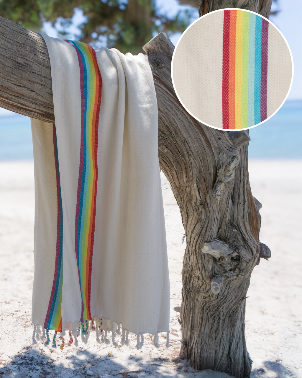 Samimi Bambus-Hamamtuch im exklusiven Rainbow-Design
