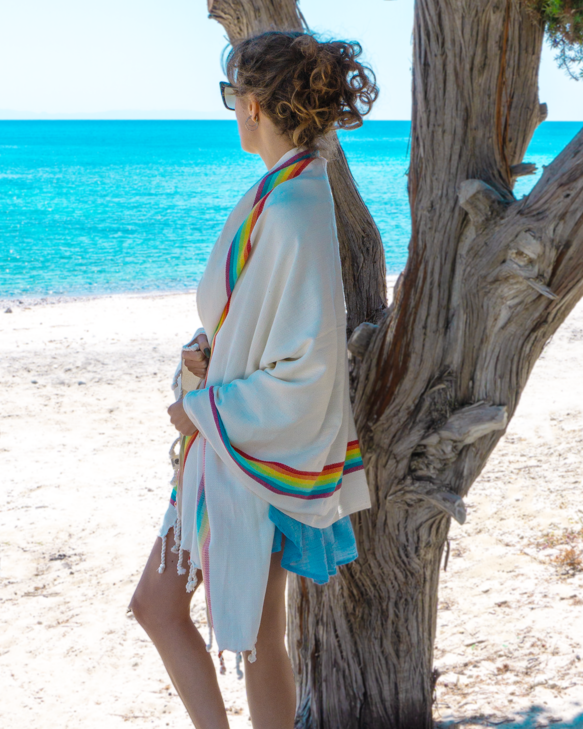 Samimi Bambus-Hamamtuch im exklusiven Rainbow-Design